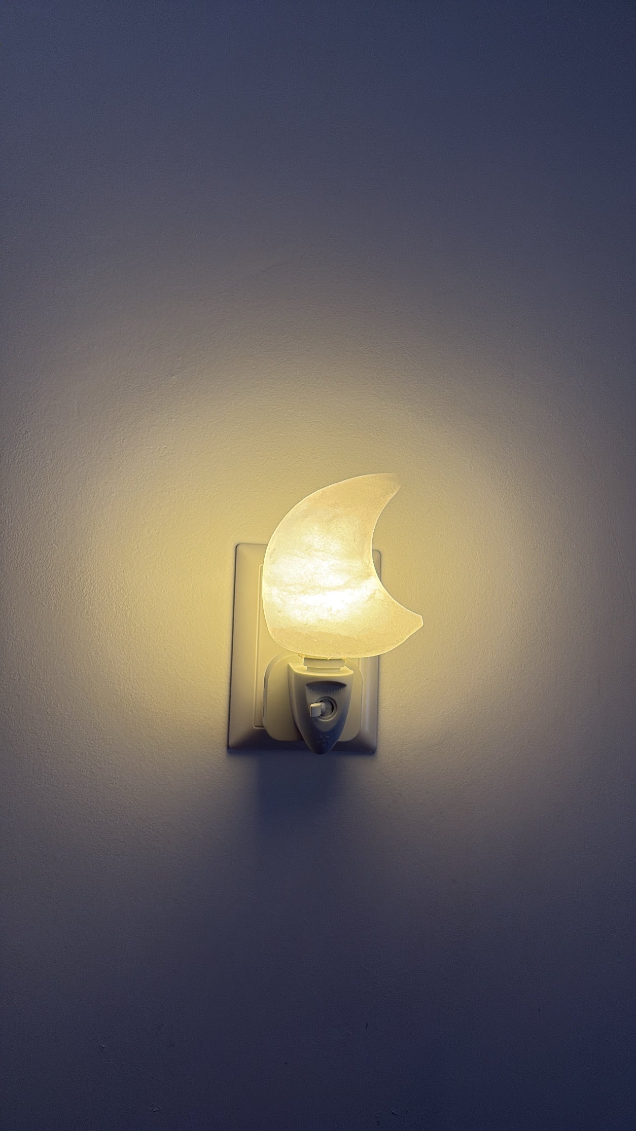 Himalaya Zoutsteen nachtlamp maan wit