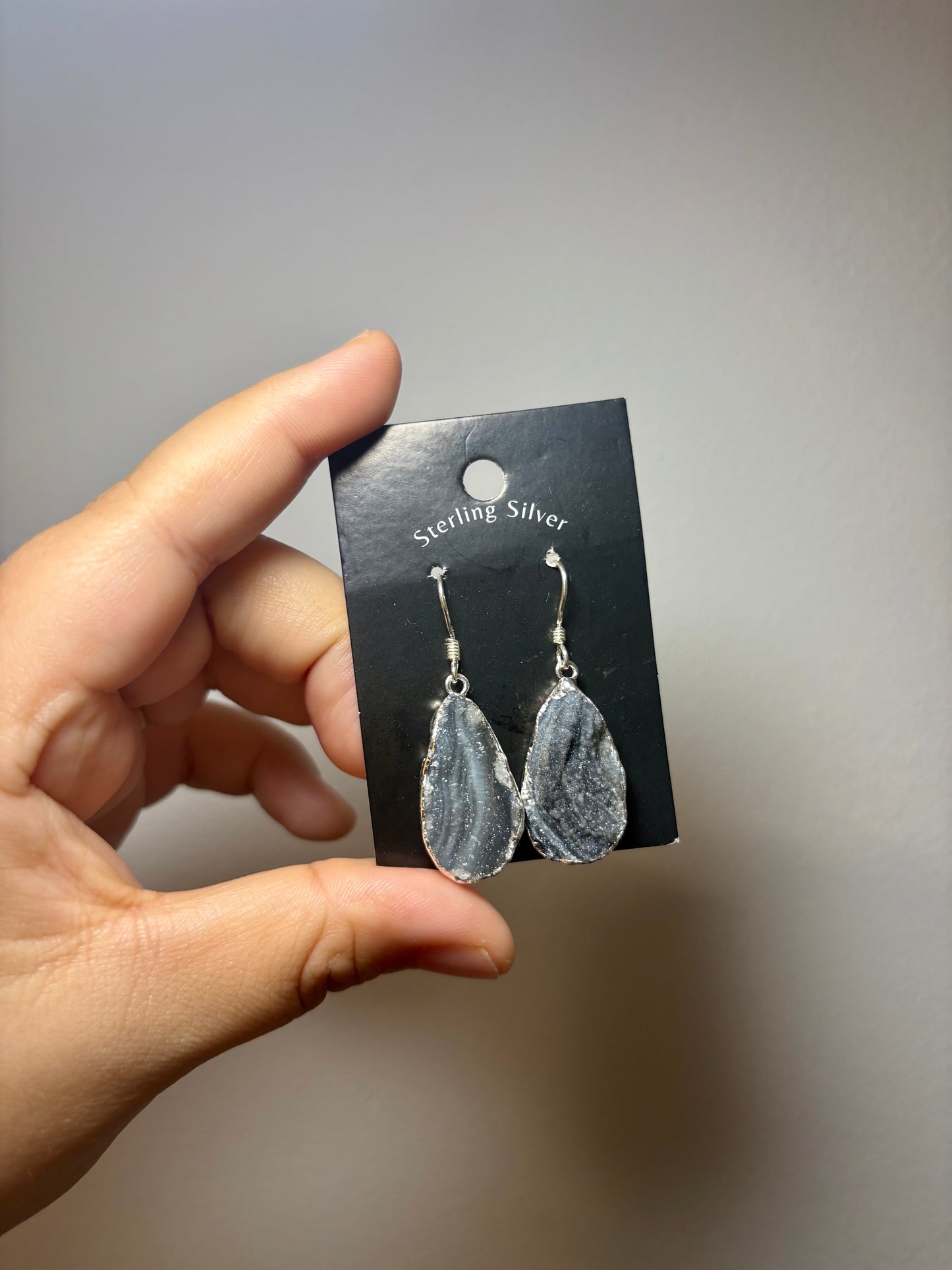 Chalcedoon oorbellen nr 2 / 925 zilver