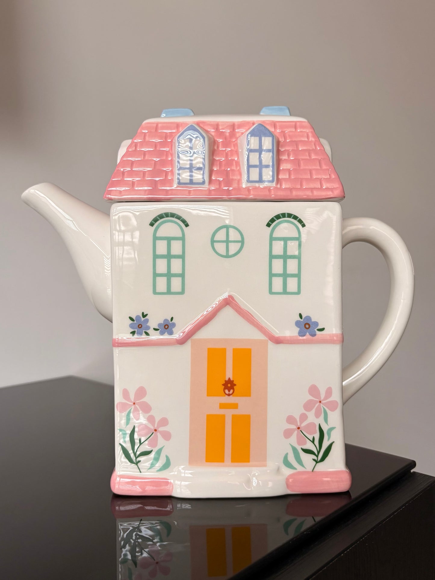 Pastel huis Keramiek theepot