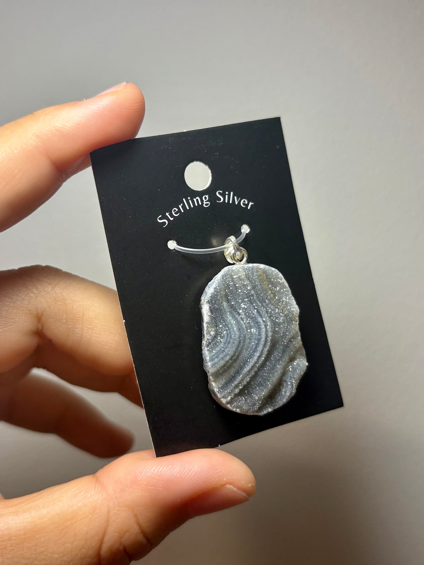 Chalcedoon hanger nr 1 / 925 zilver