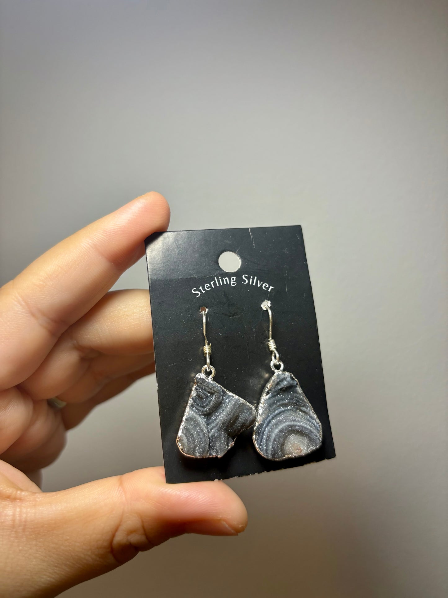 Chalcedoon oorbellen nr 1 / 925 zilver