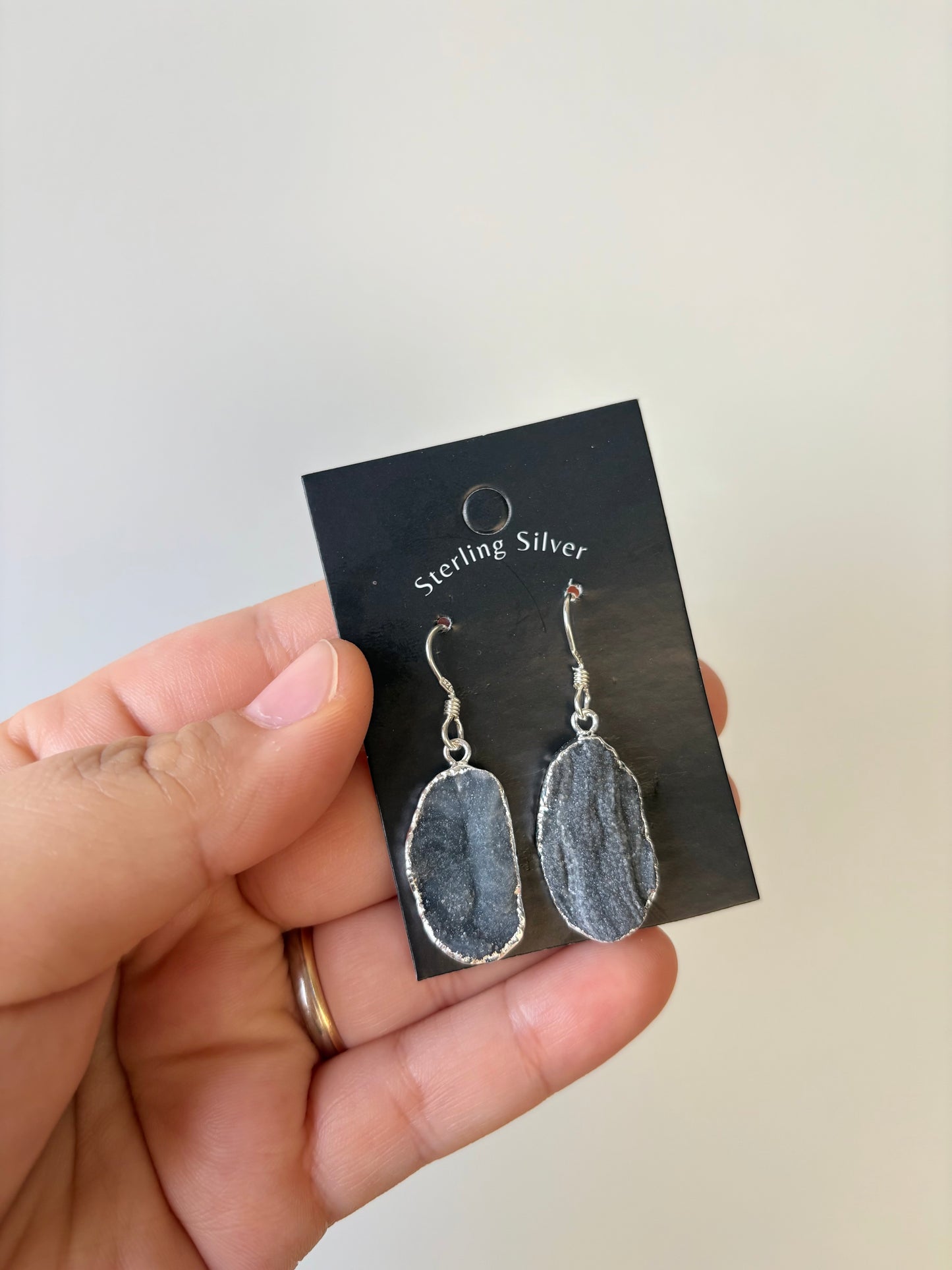Chalcedoon oorbellen nr 2 / 925 zilver