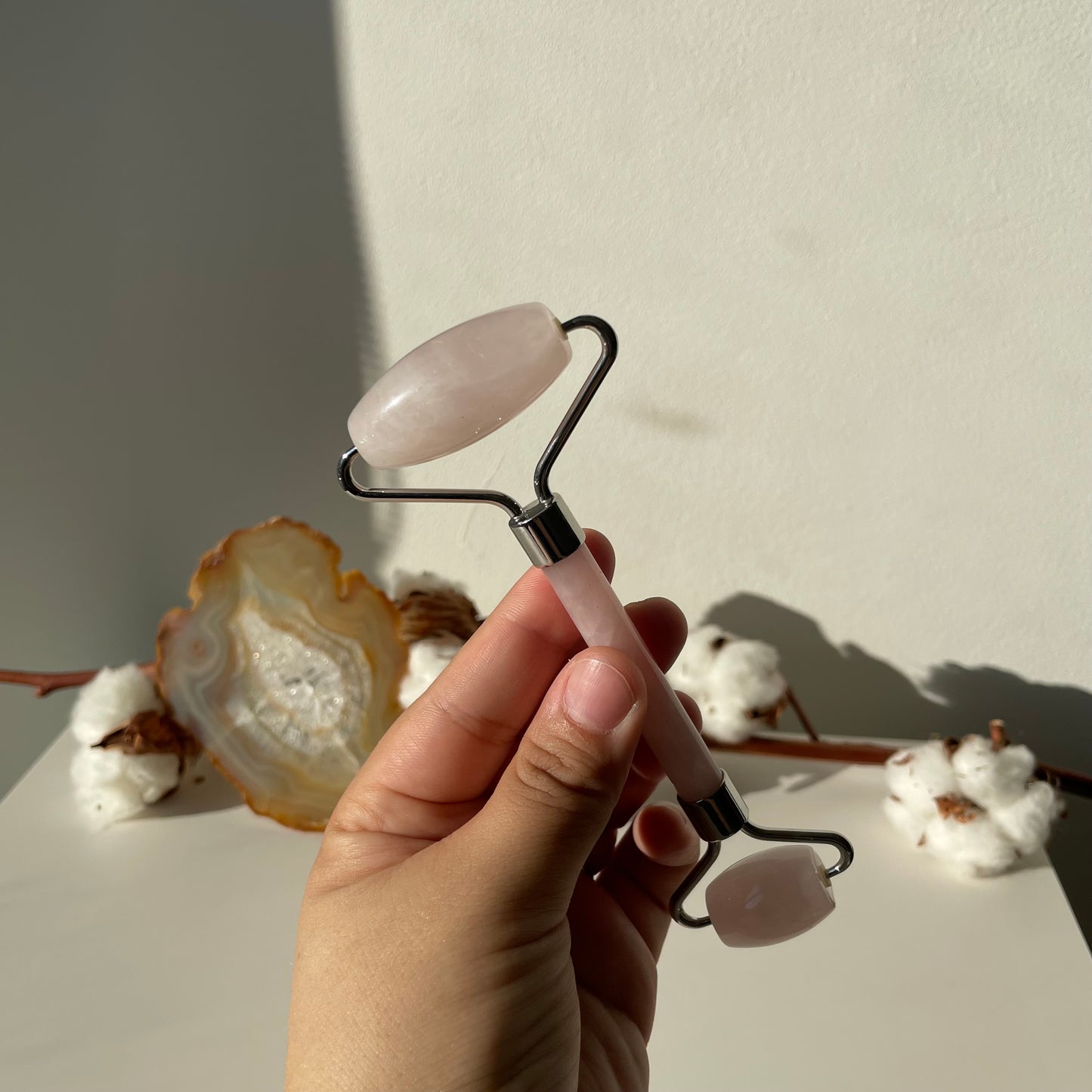 Rozenkwarts gezichtsroller