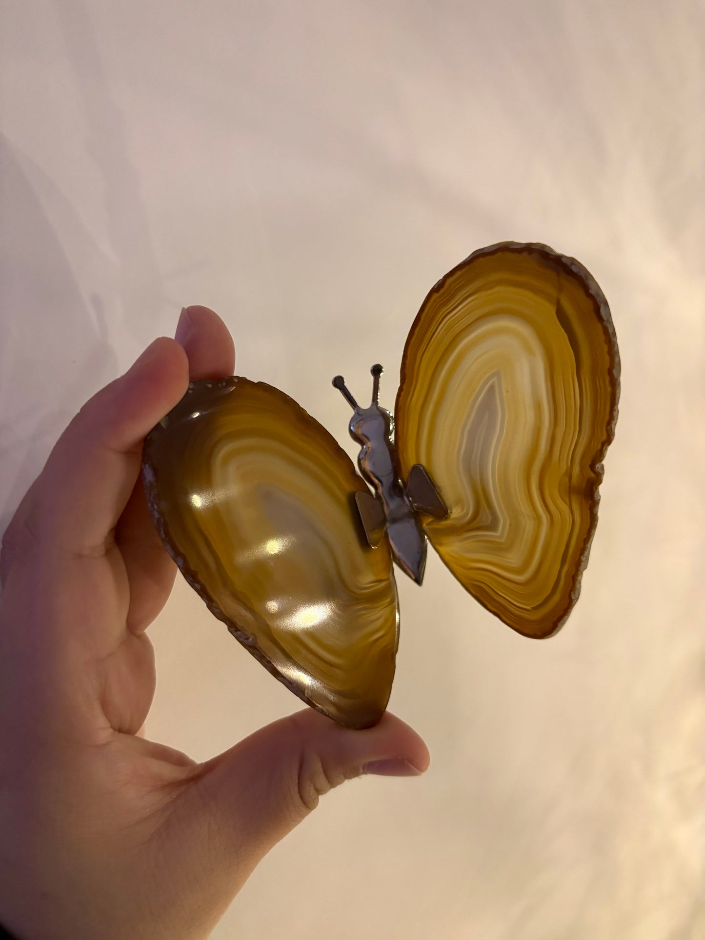 PRE ORDER | Agaat vlinder (groot en goud)
