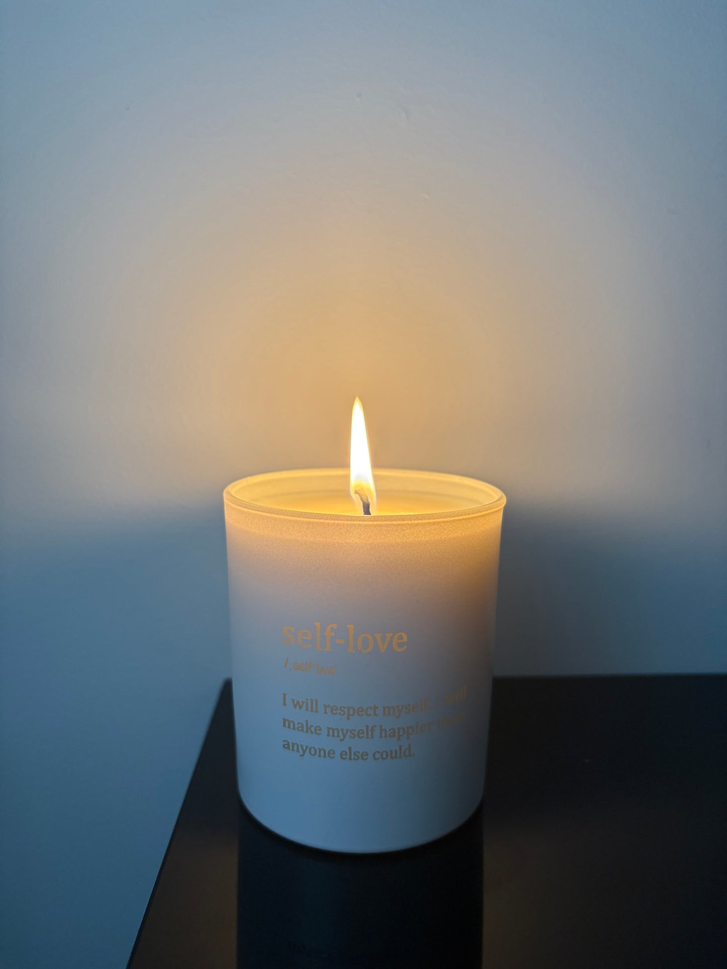 Self Love kaars met bloem hart
