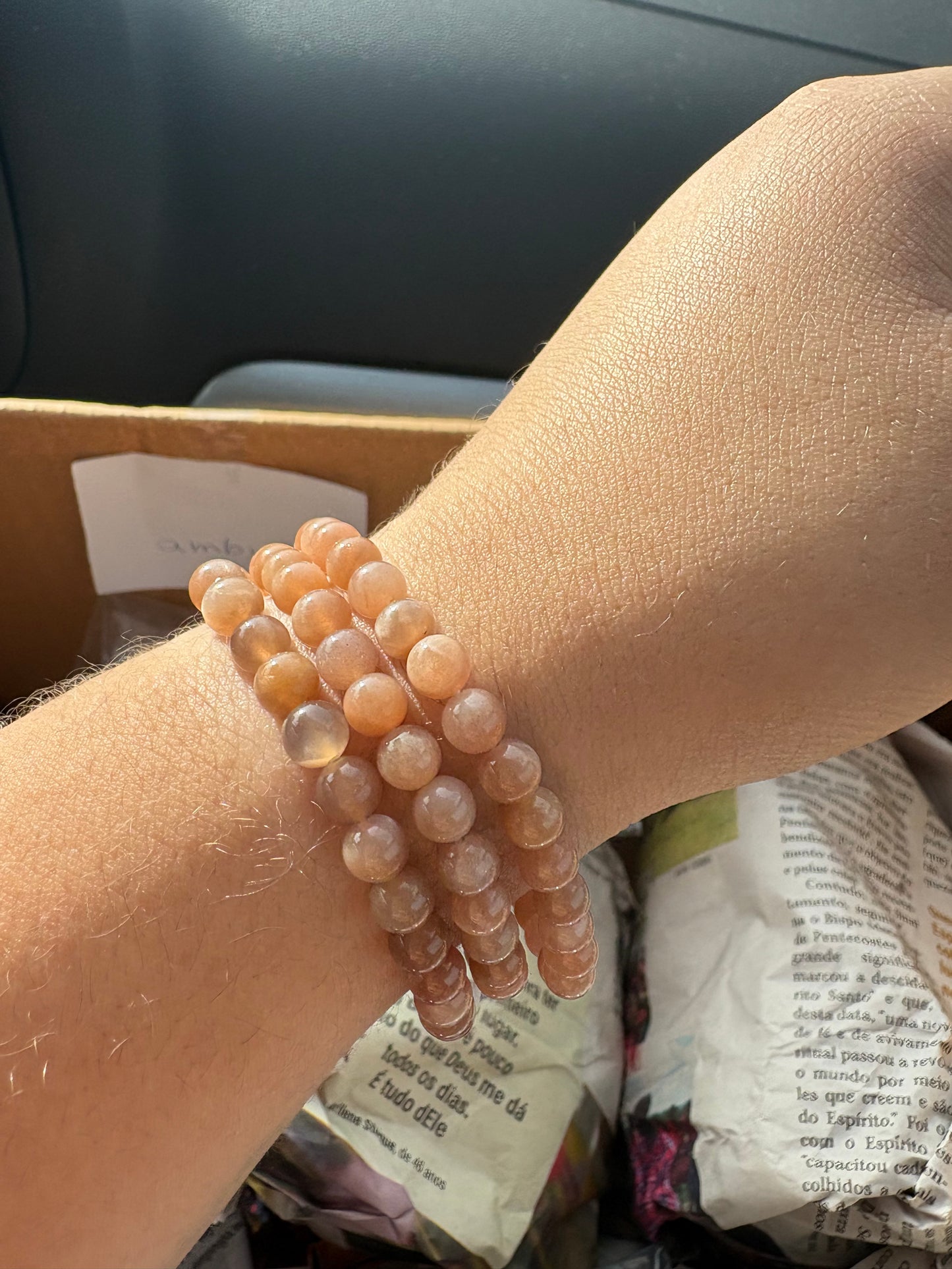 Maansteen armband 6mm