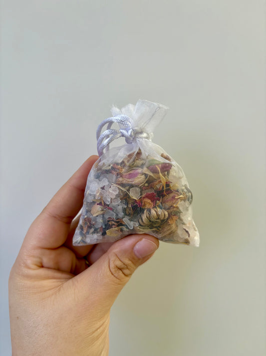 Himalaya zout + kruidenmix in organza zakje