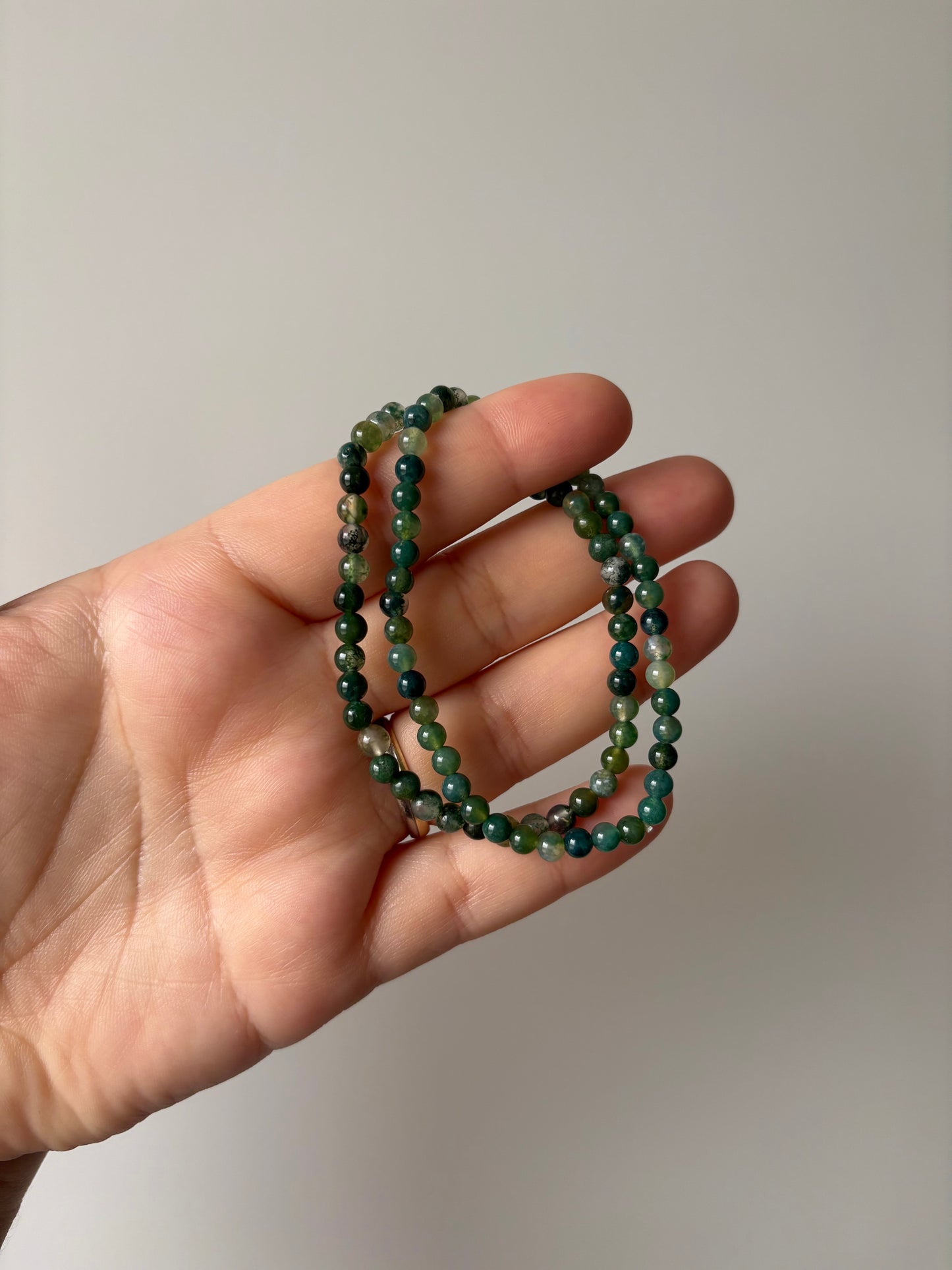 Mos Agaat armband 4mm