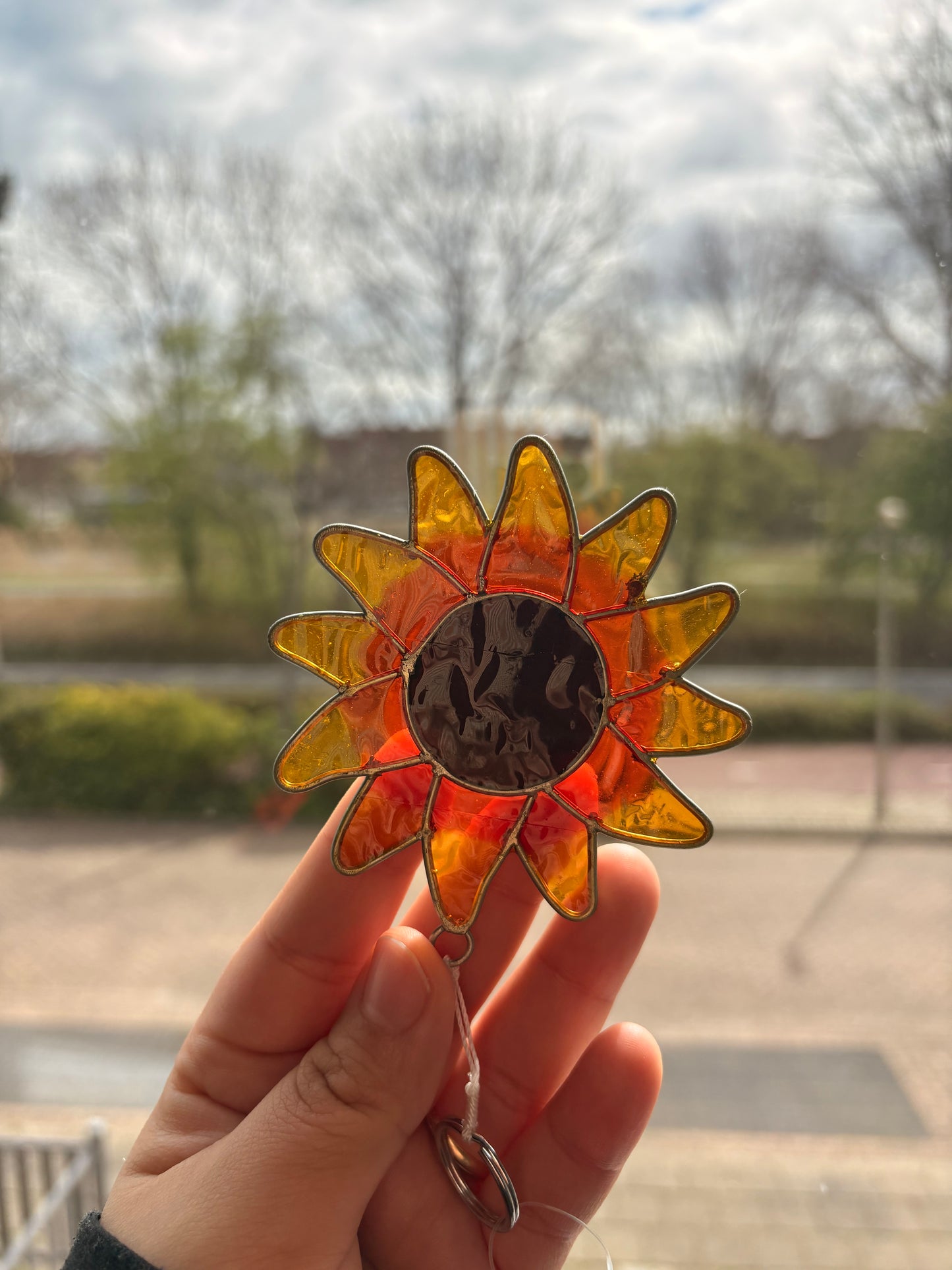 Zonnebloem suncatcher
