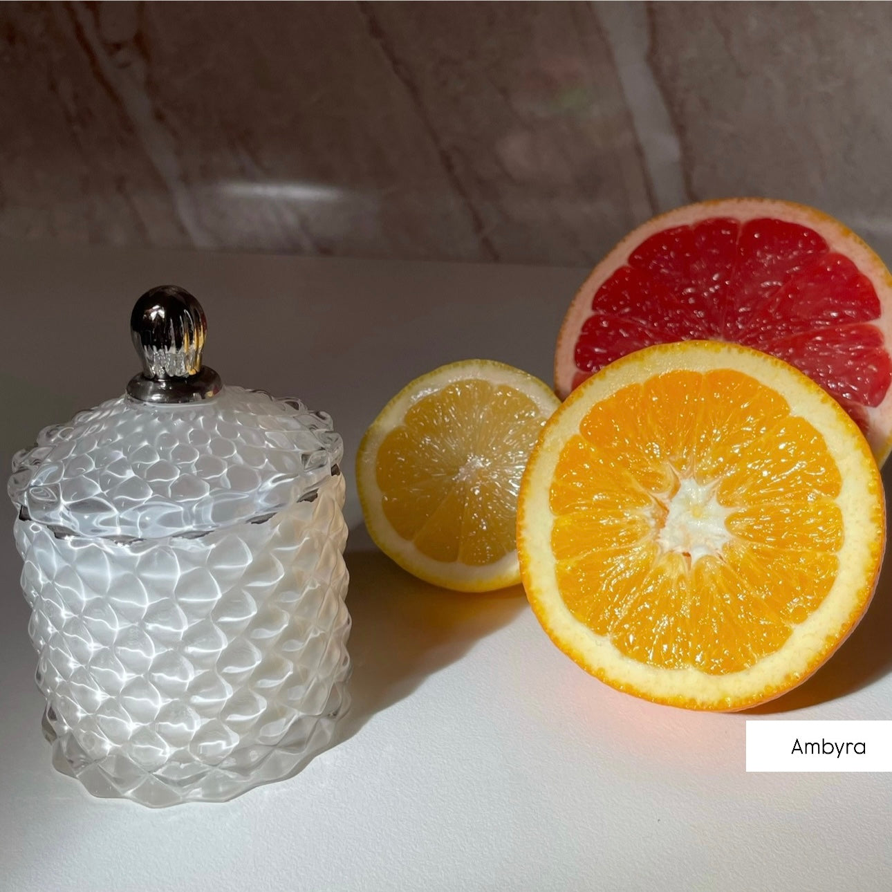 Bergamot - wit kaars