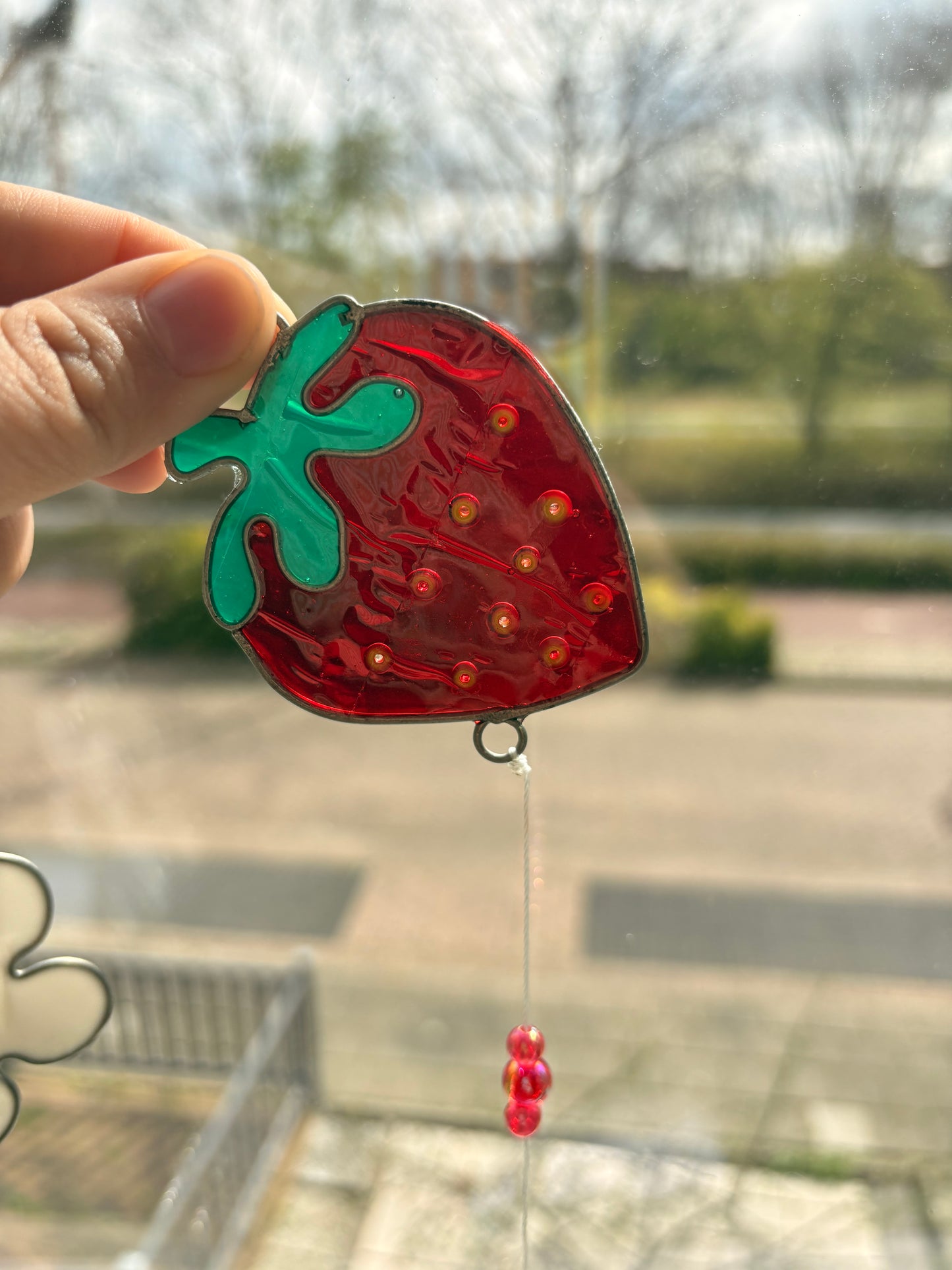 Aardbei/madelief suncatcher