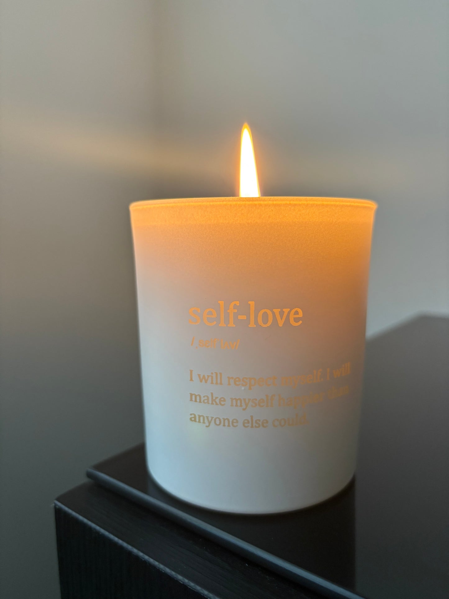 Self Love kaars met bloem hart