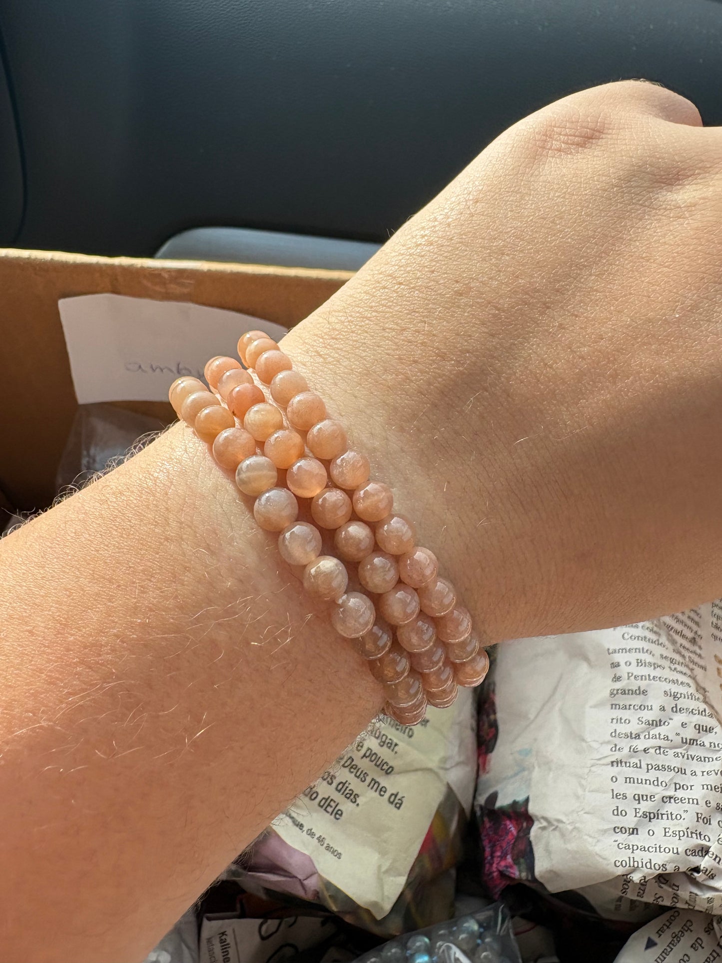 Maansteen armband 6mm