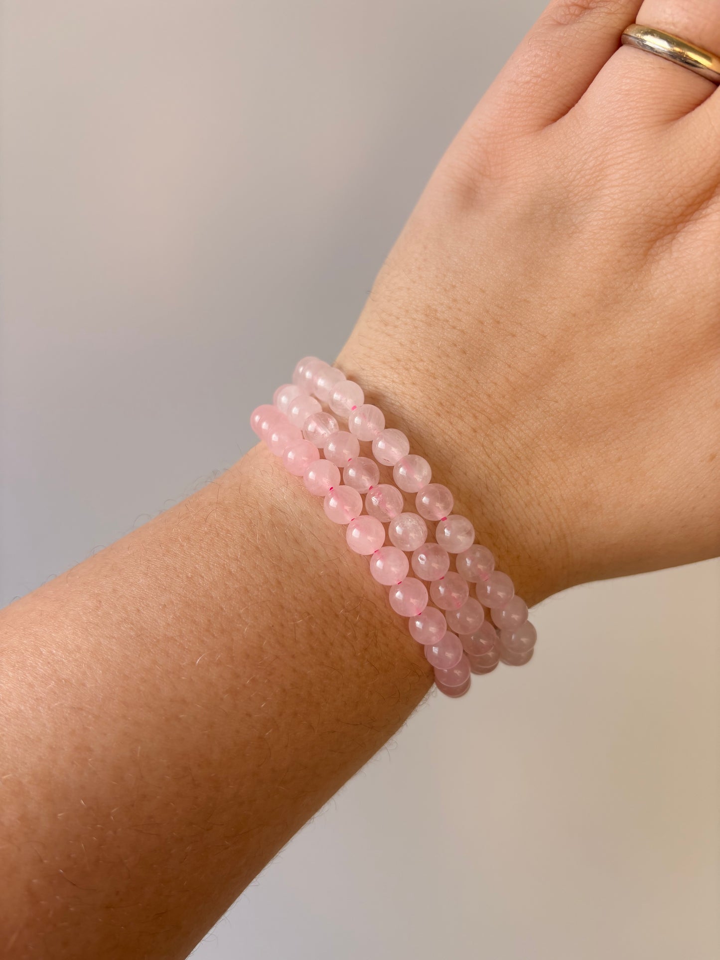 Mama-dochter set / Rozenkwarts armband