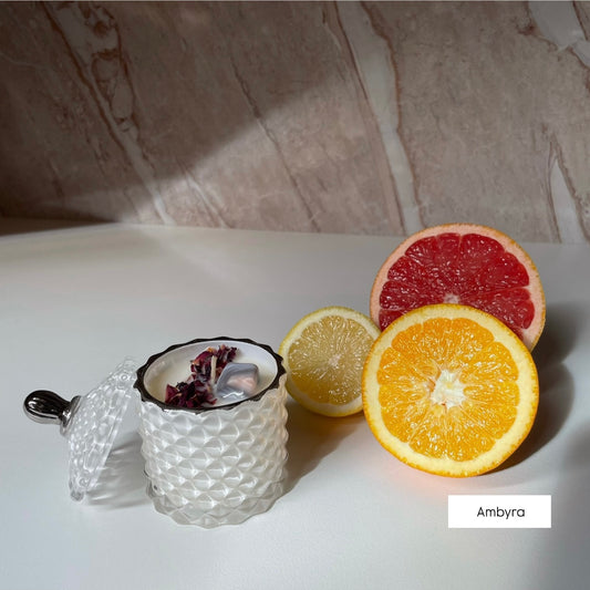 Bergamot - wit kaars