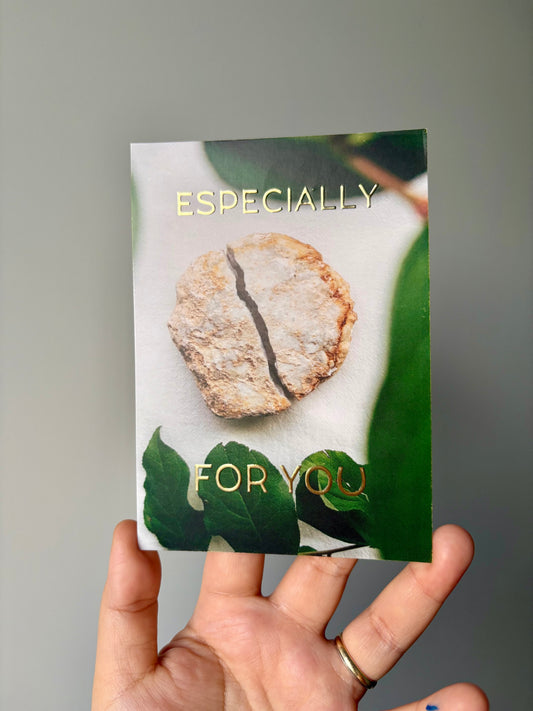 Kaart ‘Especially for you’ met goudfolie