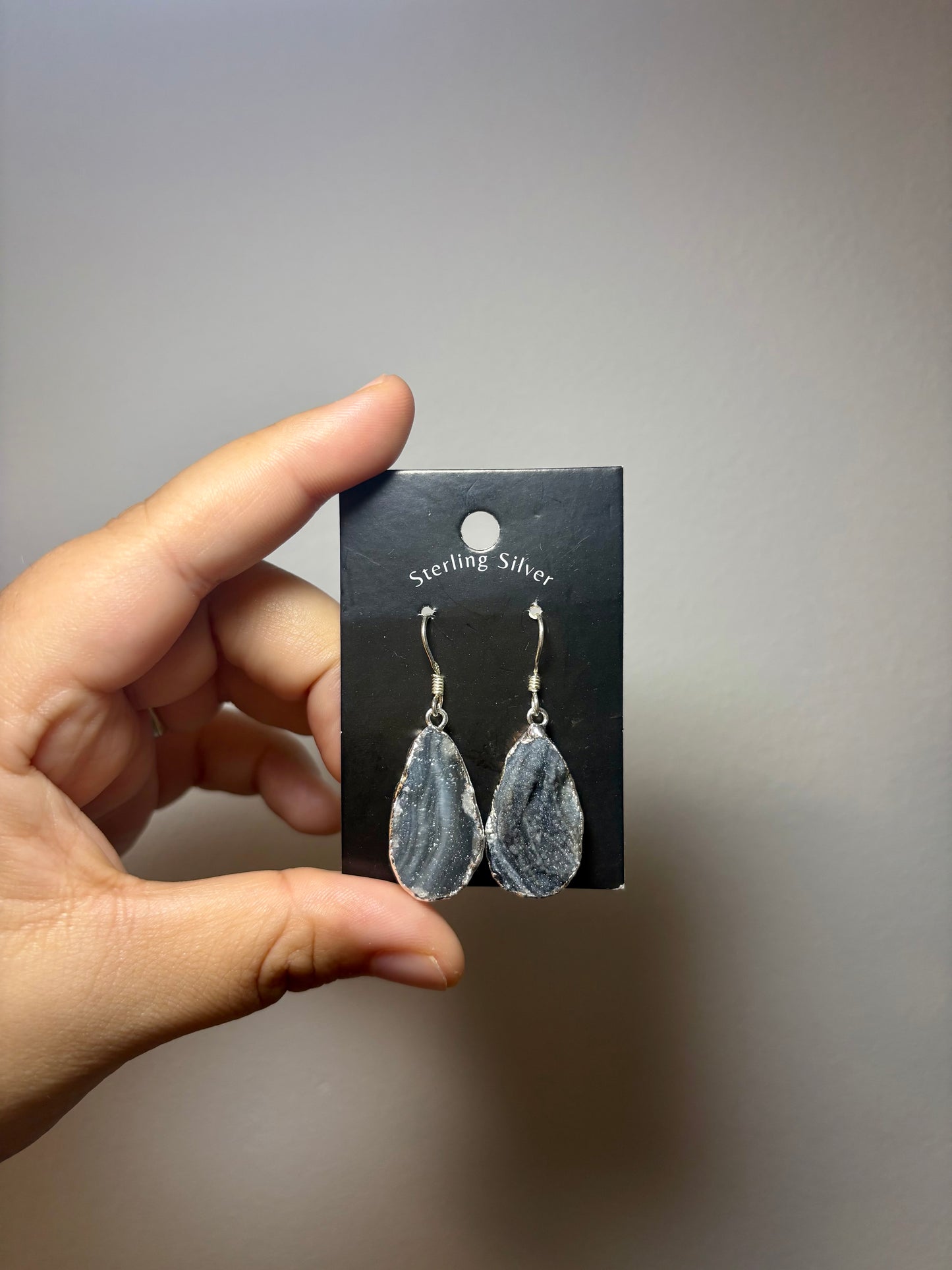 Chalcedoon oorbellen nr 2 / 925 zilver