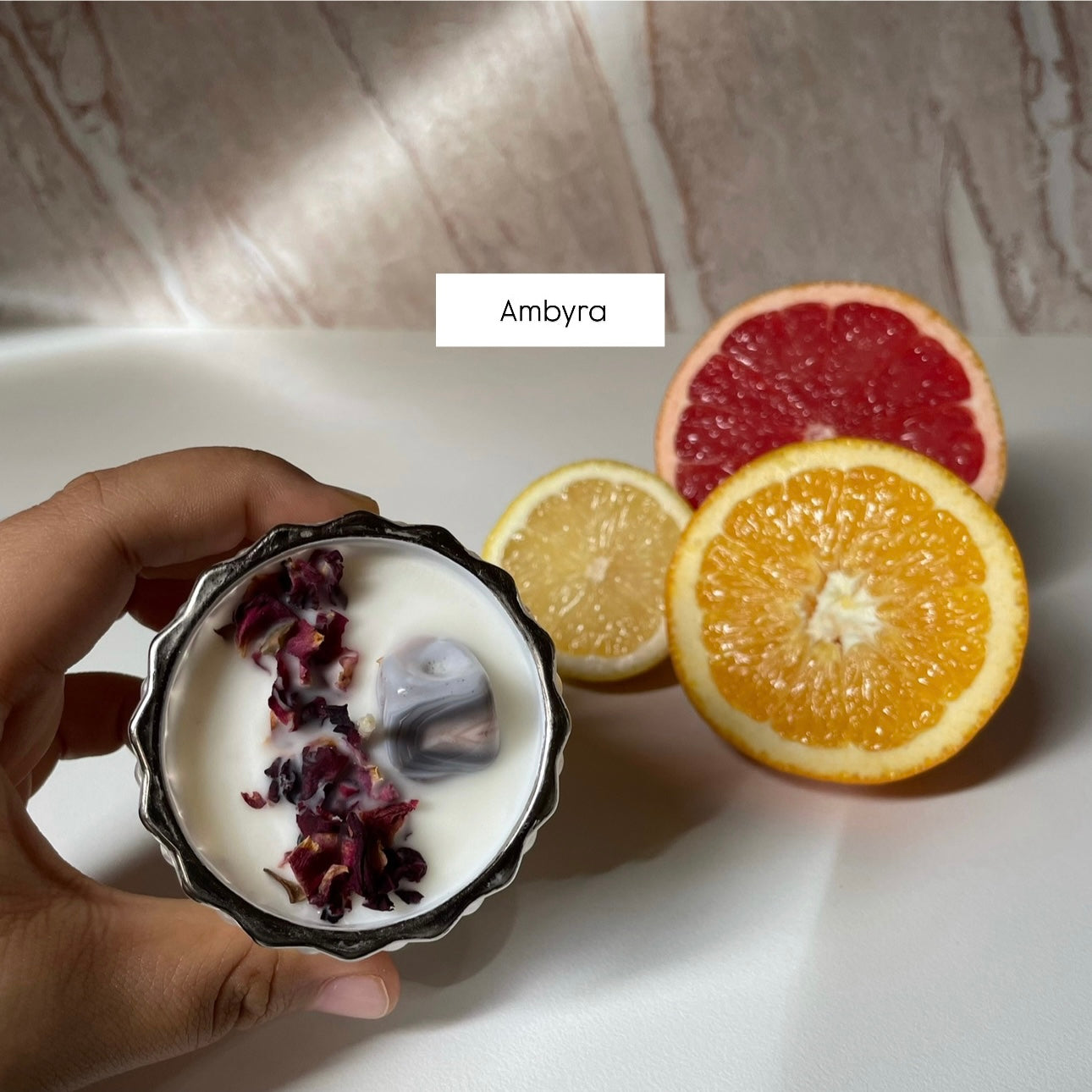 Bergamot - wit kaars