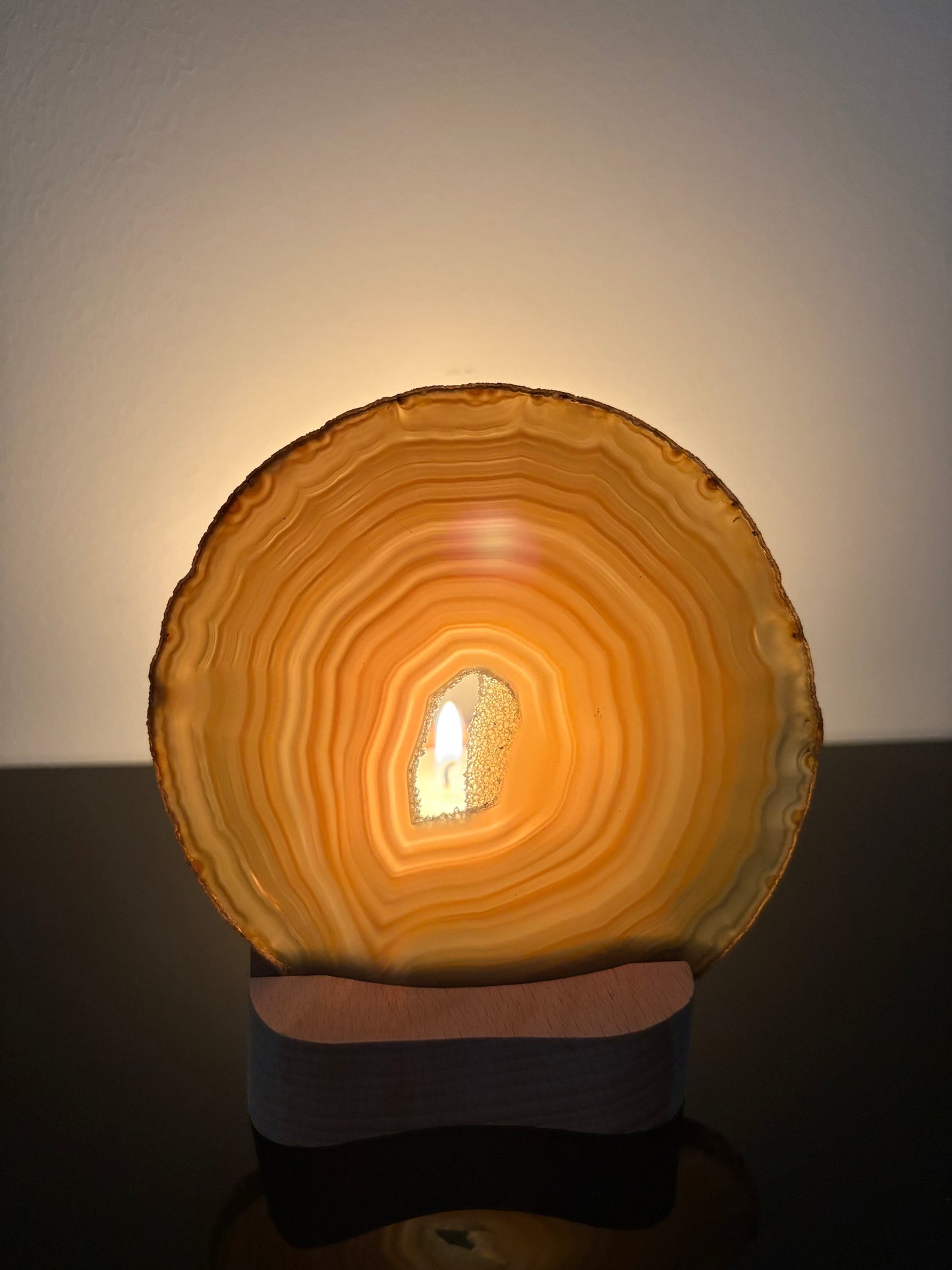 Losse Agaat schijf met kristalvorming nr 3