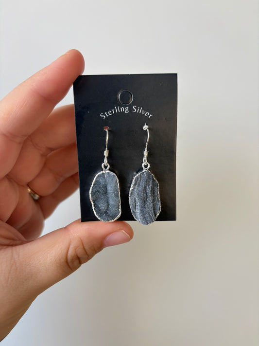 Chalcedoon oorbellen nr 2 / 925 zilver