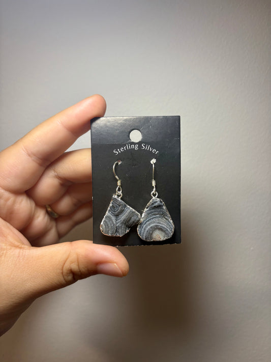 Chalcedoon oorbellen nr 1 / 925 zilver