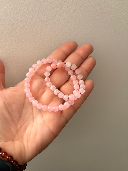 Mama-dochter set / Rozenkwarts armband